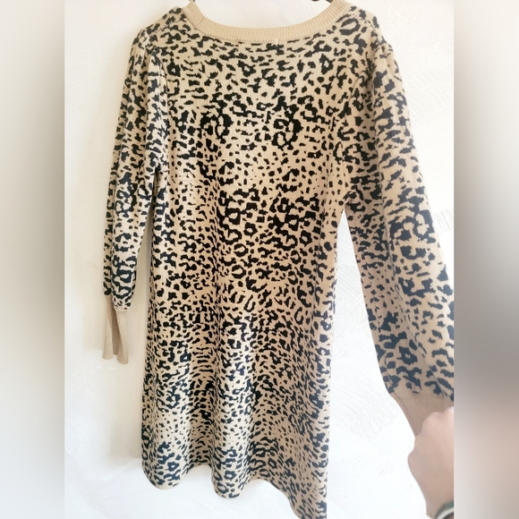 Madison + Hudson Cheetah Animal Print Sweater Dress size Large - Picture 7 of 7